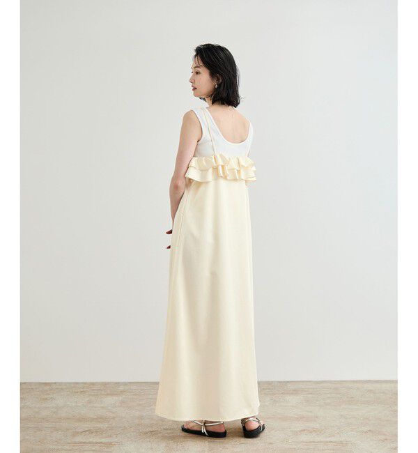 ROPE「【洗える】シャイニーサテンキャミワンピース」|ドレス|