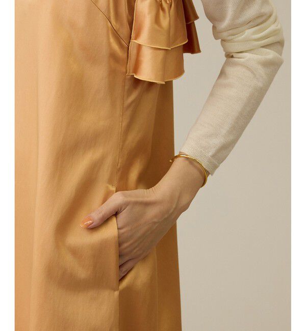 ROPE「【洗える】シャイニーサテンキャミワンピース」|ドレス|