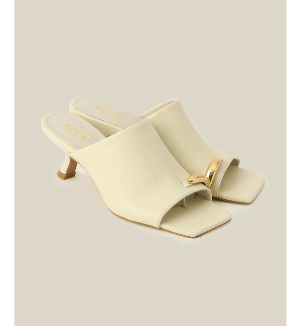 ROPE「メタルポイントミュールサンダル/サムリングサンダル」|サンダル|