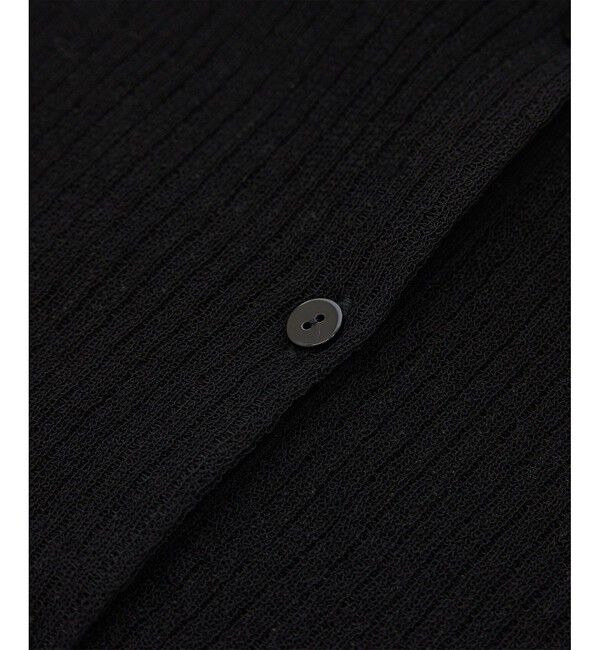 ROPE「【洗える】シアークロップドポロニット」|カーディガン|