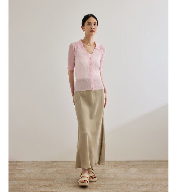 ROPE「【WEB・一部店舗限定】フィブリルサテンマーメイドスカート【セットアップ対応】/洗える」|スカート|