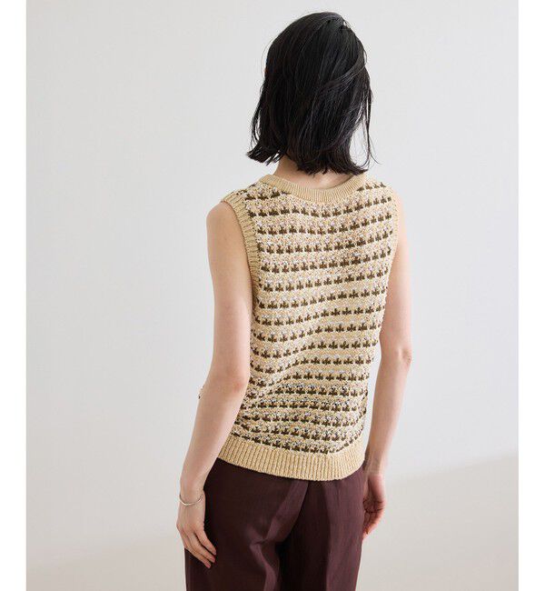 ROPE「【COOHEM（コーヘン）】SUKASHI BORDER KNIT VEST【WEB・一部店舗限定】【一部別注カラー】/洗える」|ニット・セーター|