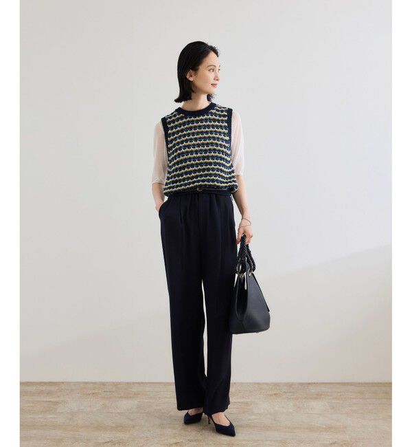 ROPE「【COOHEM（コーヘン）】SUKASHI BORDER KNIT VEST【WEB・一部店舗限定】【一部別注カラー】/洗える」|ニット・セーター|