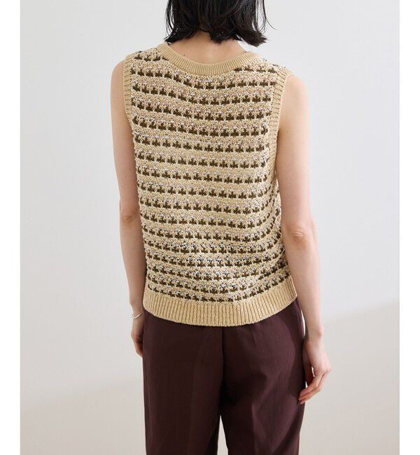 ROPE「【COOHEM（コーヘン）】SUKASHI BORDER KNIT VEST【WEB・一部店舗限定】【一部別注カラー】/洗える」|ニット・セーター|