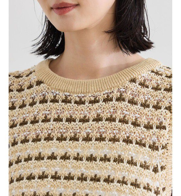 ROPE「【COOHEM（コーヘン）】SUKASHI BORDER KNIT VEST【WEB・一部店舗限定】【一部別注カラー】/洗える」|ニット・セーター|