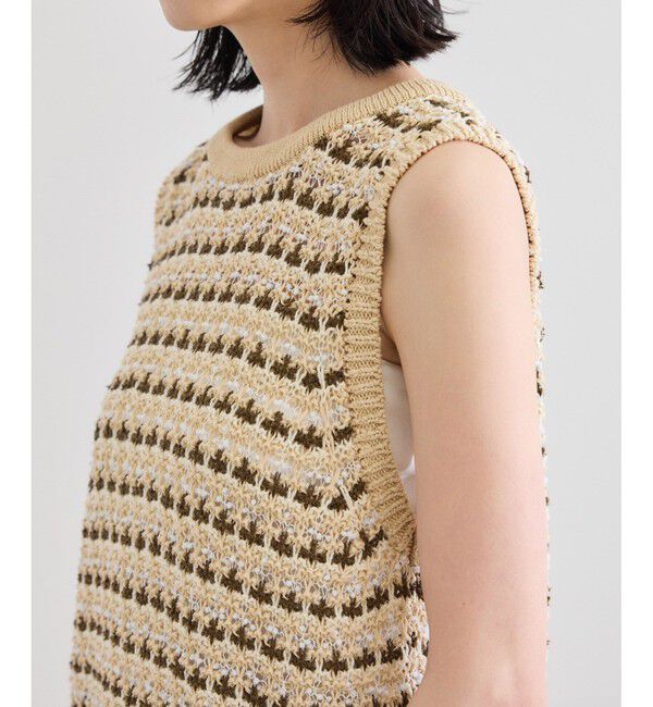 ROPE「【COOHEM（コーヘン）】SUKASHI BORDER KNIT VEST【WEB・一部店舗限定】【一部別注カラー】/洗える」|ニット・セーター|