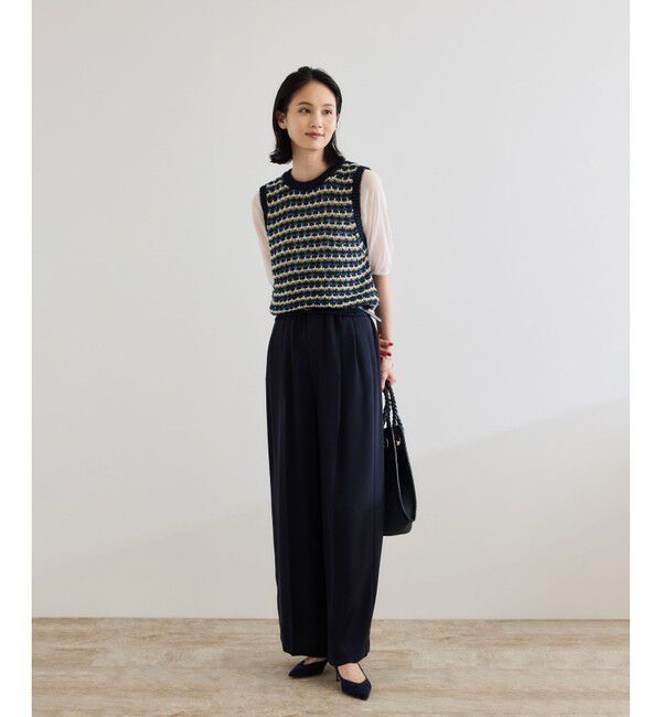 ROPE「【COOHEM（コーヘン）】SUKASHI BORDER KNIT VEST【WEB・一部店舗限定】【一部別注カラー】/洗える」|ニット・セーター|