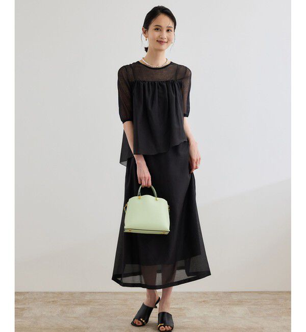 ROPE「コットンシルクワンピース/洗える」|ワンピース|ブラック(01)