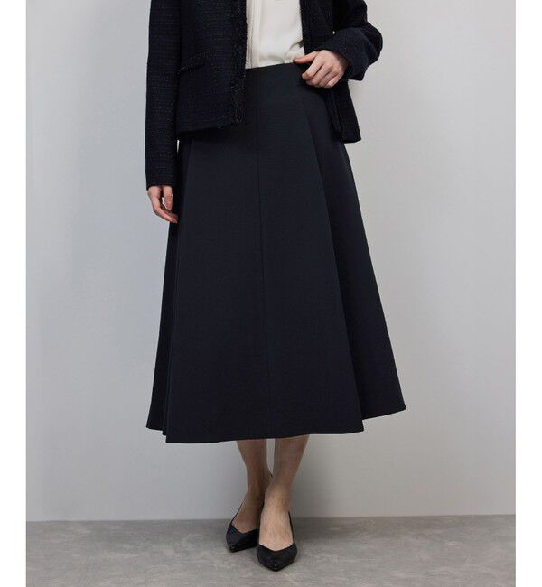 ROPE「トリアセダブルクロス ハイウエストフレアスカート/イージーケア・セットアップ対応・25AW」|スカート|