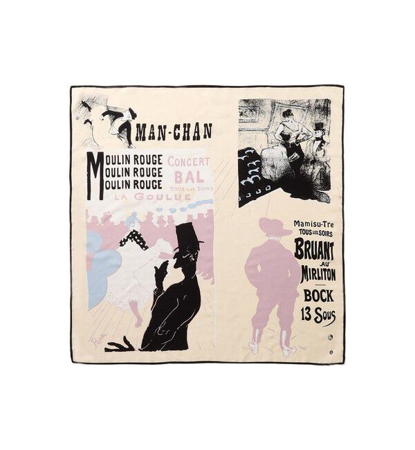 ROPE「ロートレックシルクスカーフ/Lサイズ」|バンダナ・スカーフ|キナリ(16)