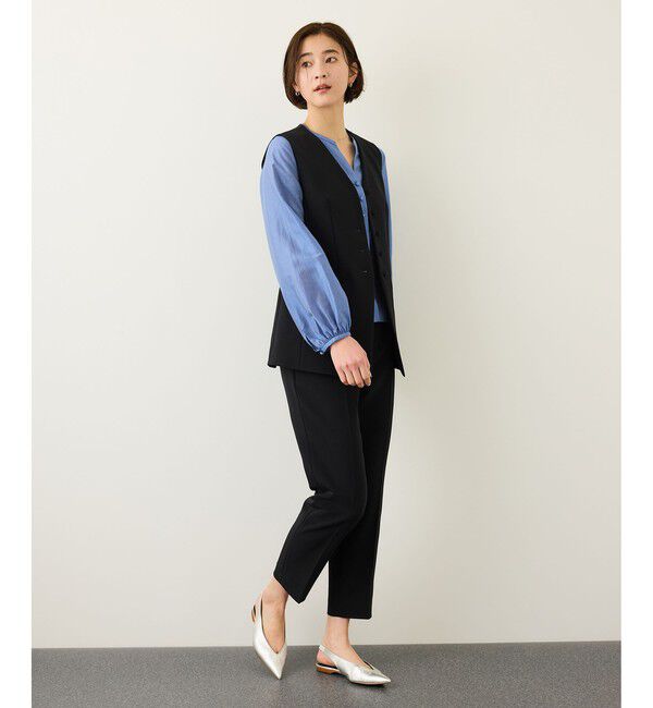 ROPE「ダブルクロスストレッチペンシルパンツ/接触冷感・イージーケア・セットアップ対応」|チノ|