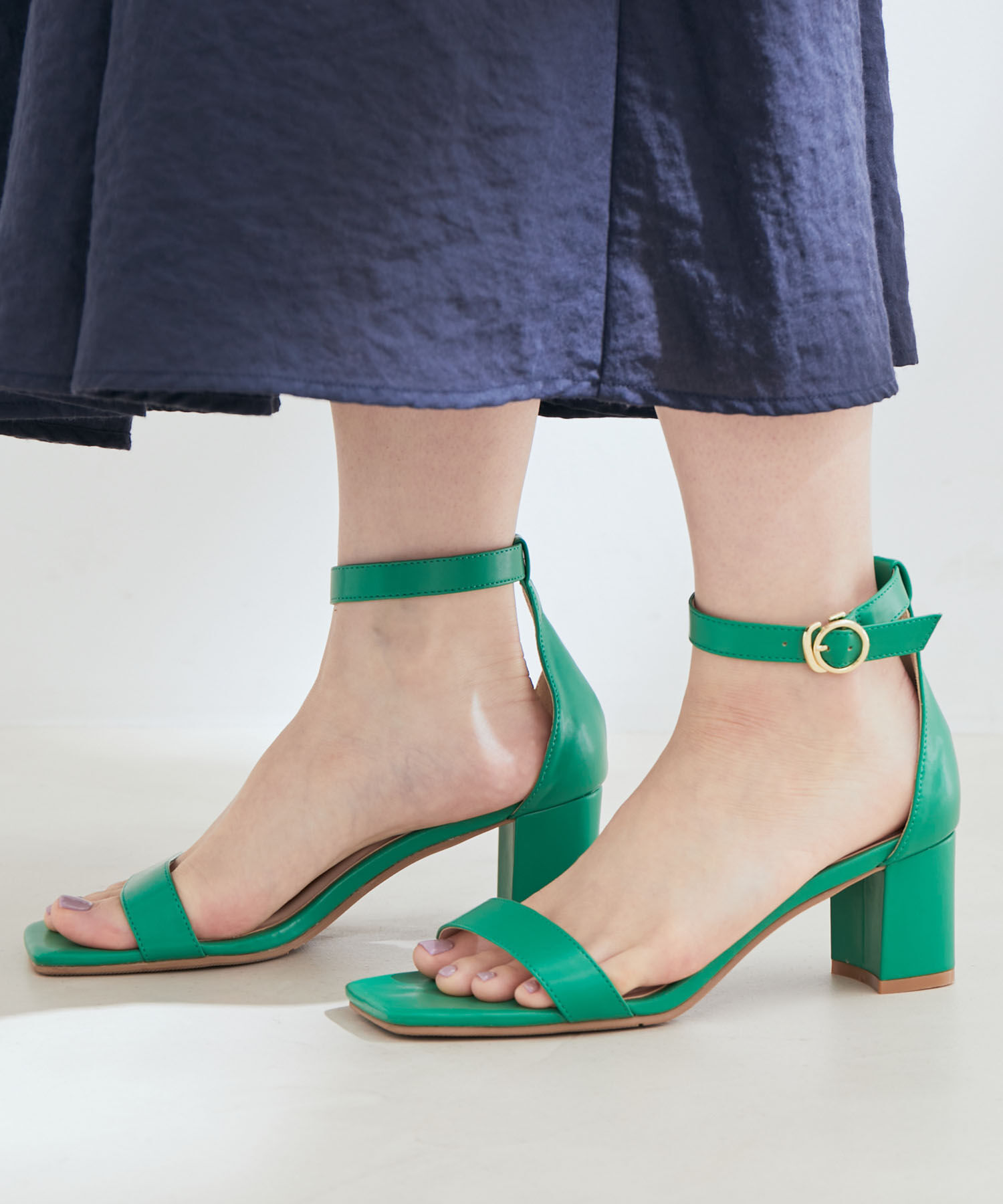 Juze「ストラップヒールサンダル」|サンダル|グリーン(30)