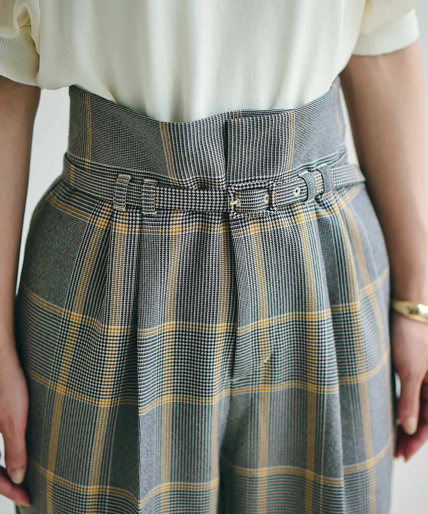 VIS「【Washable・EASY CARE】エコウールタッチワイドパンツ【sustainable】」|スラックス|