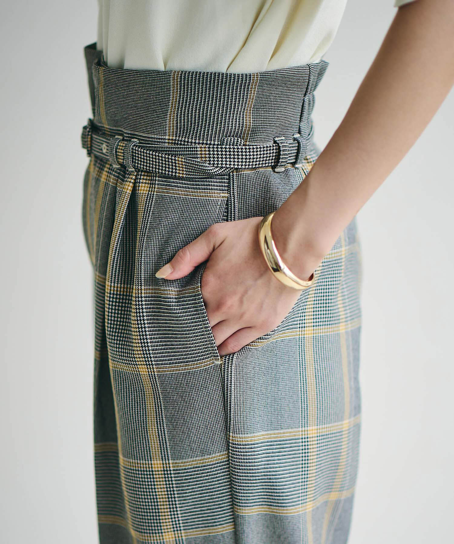 VIS「【Washable・EASY CARE】エコウールタッチワイドパンツ【sustainable】」|スラックス|