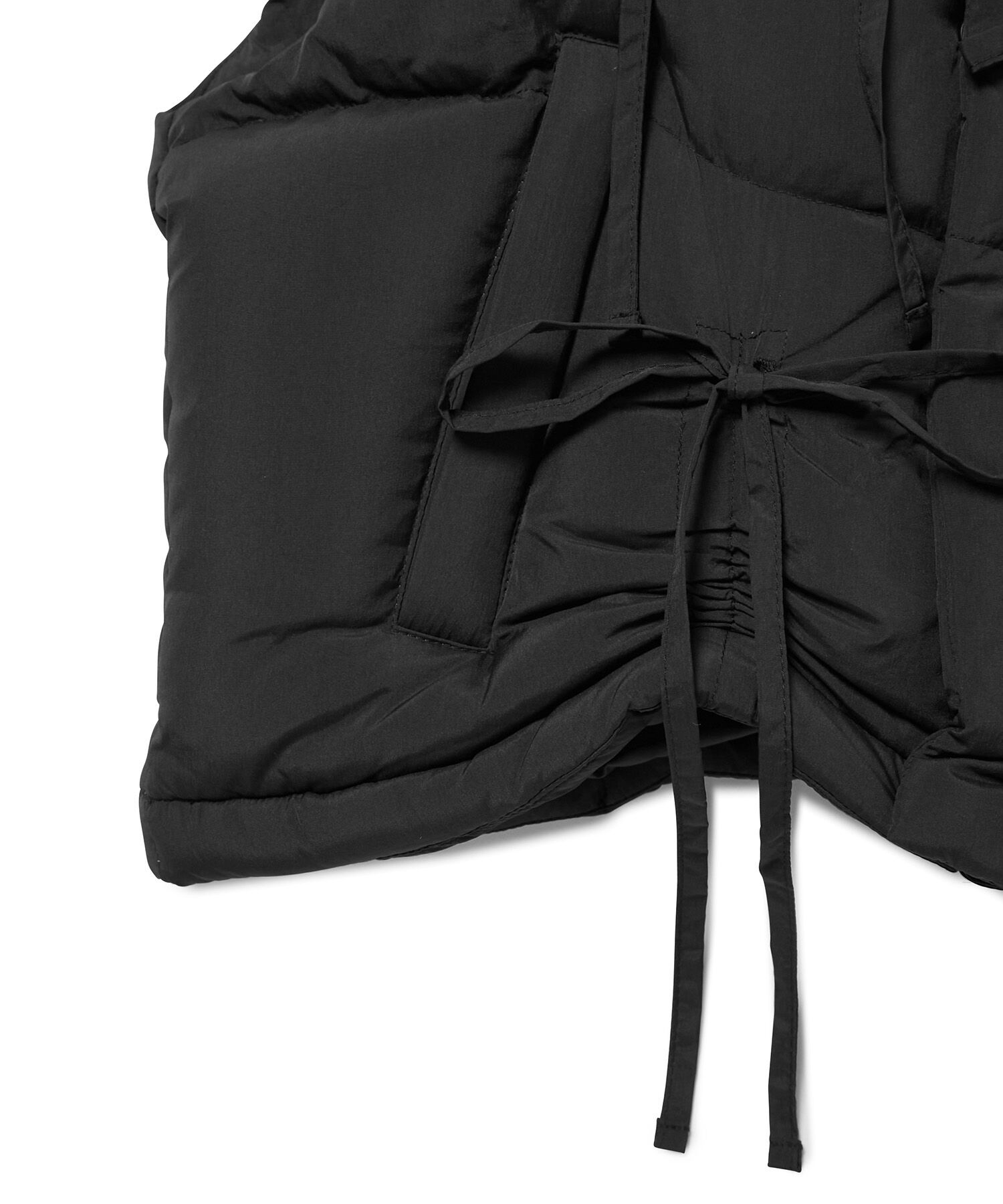 VIS「【韓国人気ブランド/sinoon】リボンディテールダウンベスト」|ダウン|