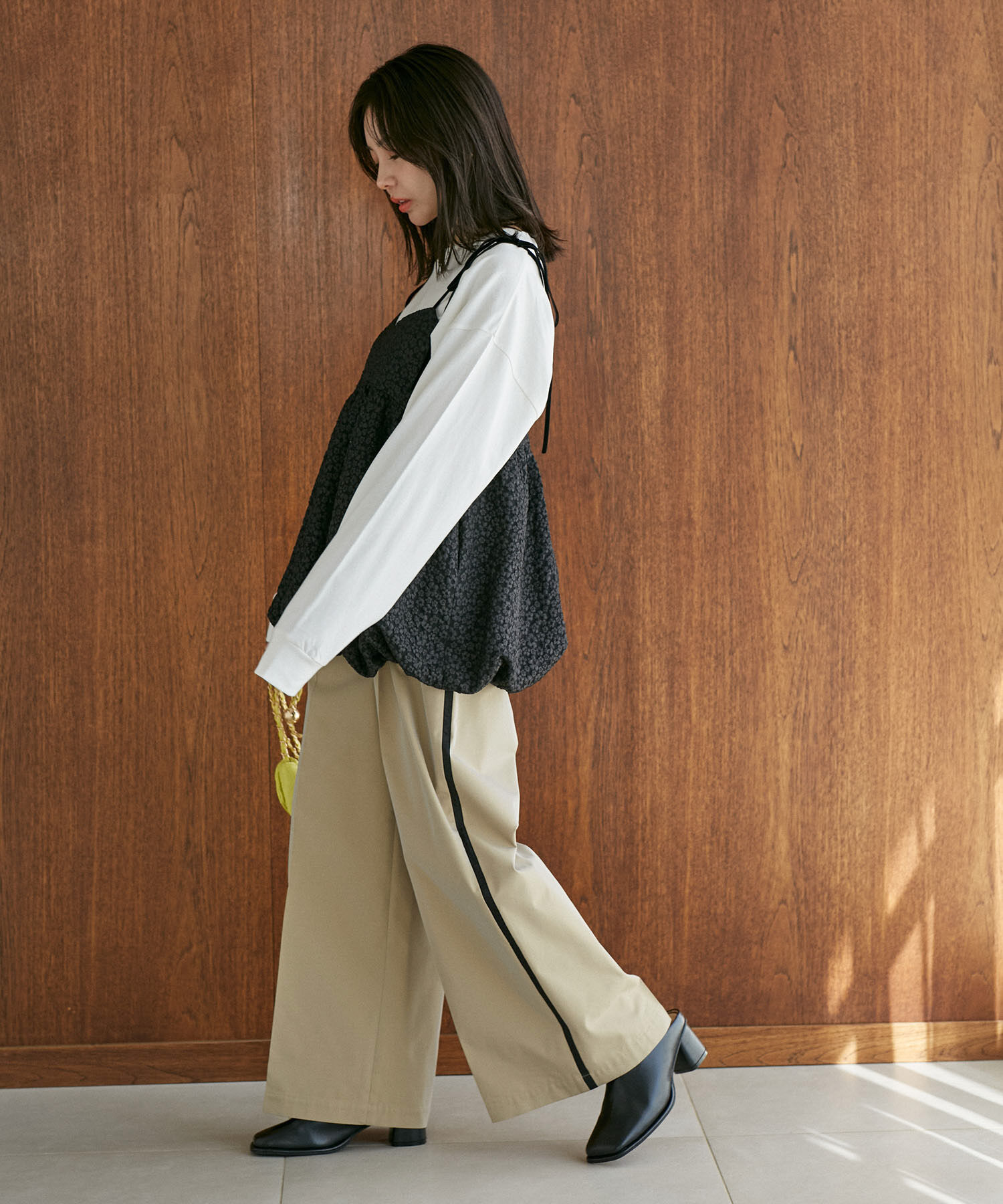 VIS「ジャガードバルーンリボンキャミソール」|キャミソール|