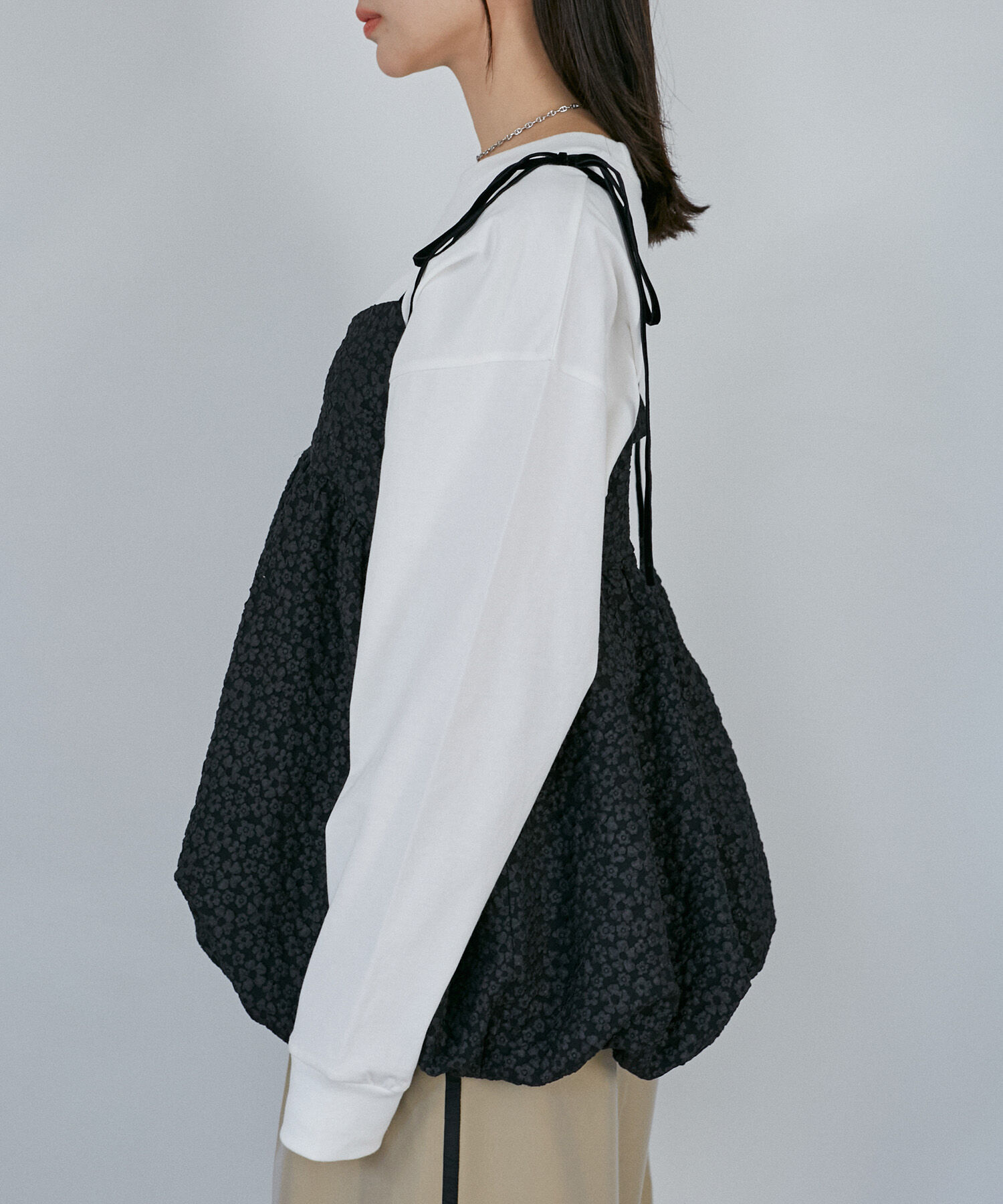 VIS「ジャガードバルーンリボンキャミソール」|キャミソール|