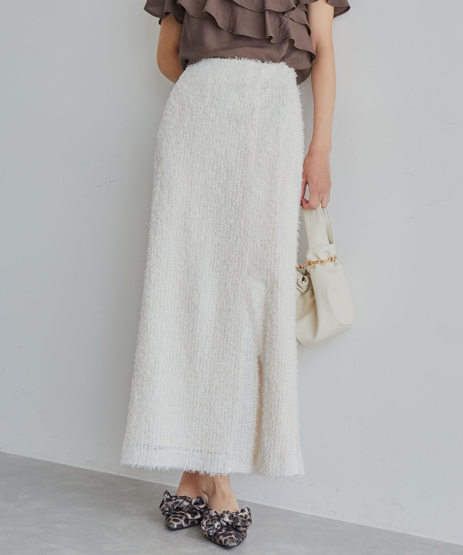 VIS「【洗える】フェザーチュールスカート」|スカート|ホワイト(10)