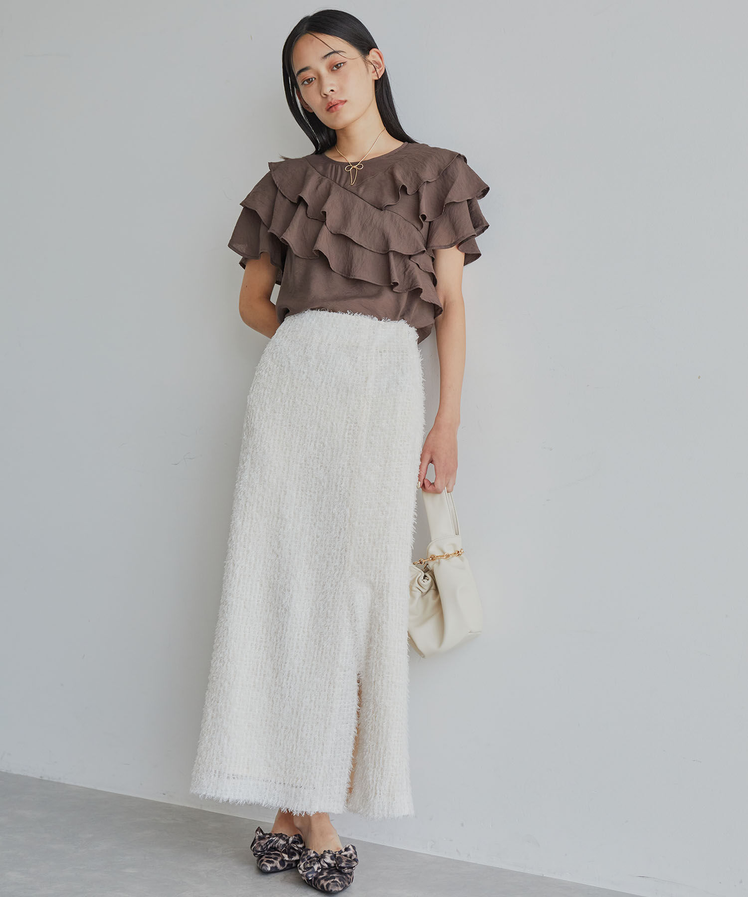 VIS「【洗える】フェザーチュールスカート」|スカート|