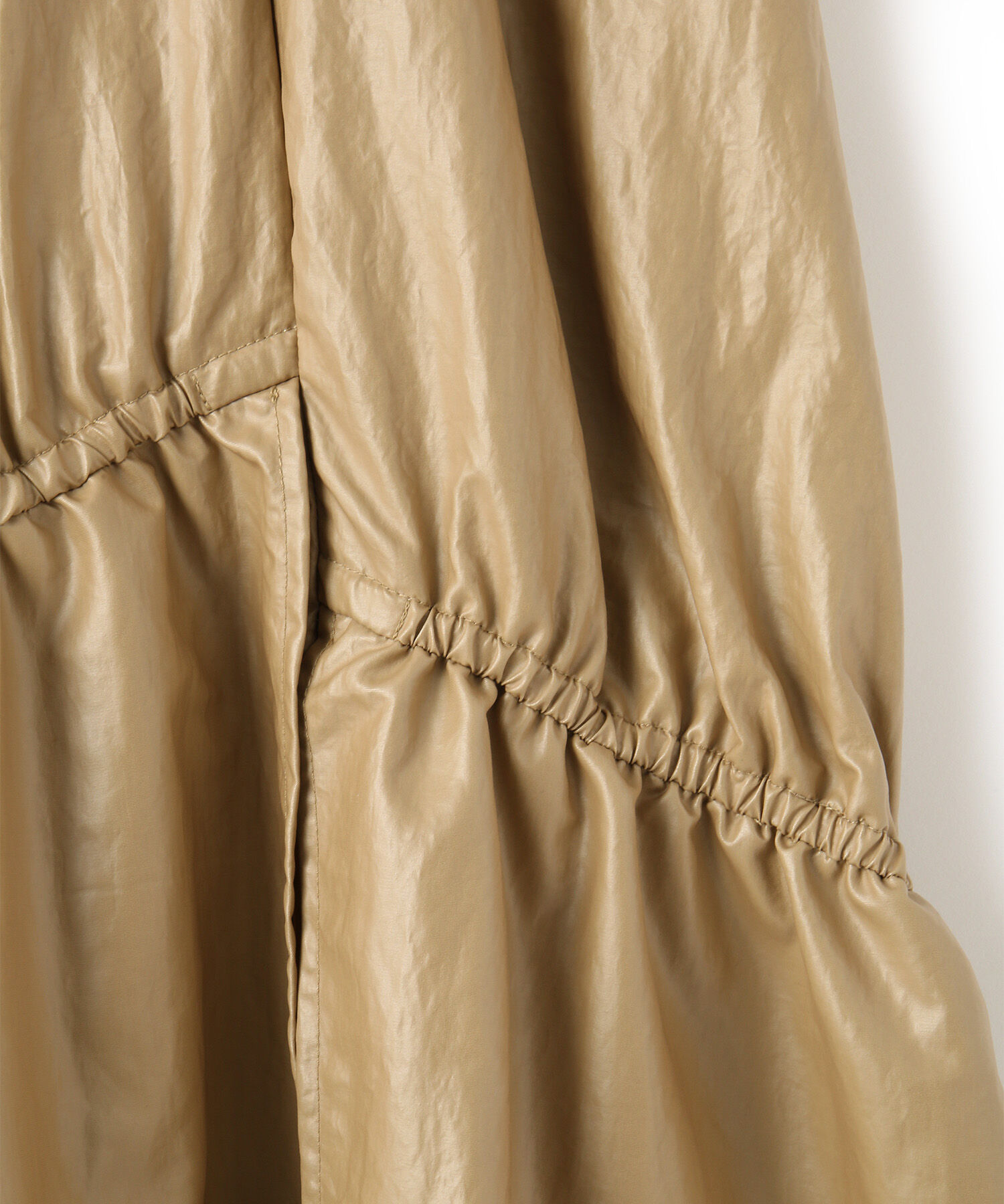 VIS「チンツ加工ギャザーロングスカート」|スカート|