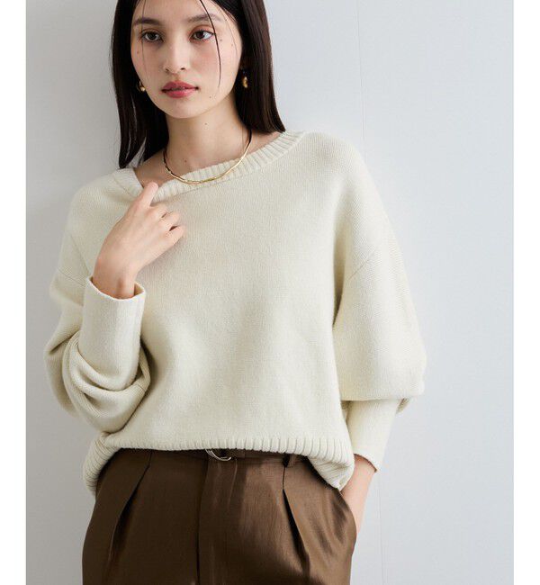 VIS「【セットアップ対応】もちっとニットミラノリブプルオーバー」|ニット・セーター|