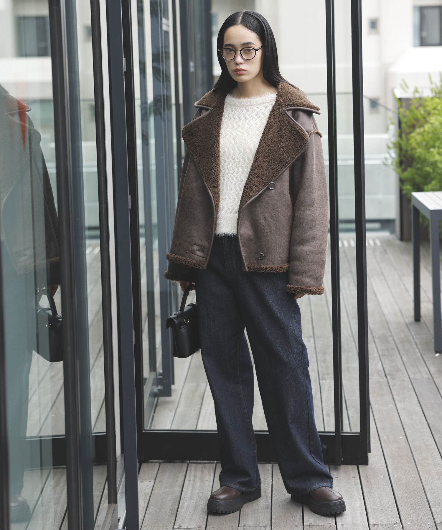 VIS「切替ディテールエコムートンフライトジャケット」|その他|