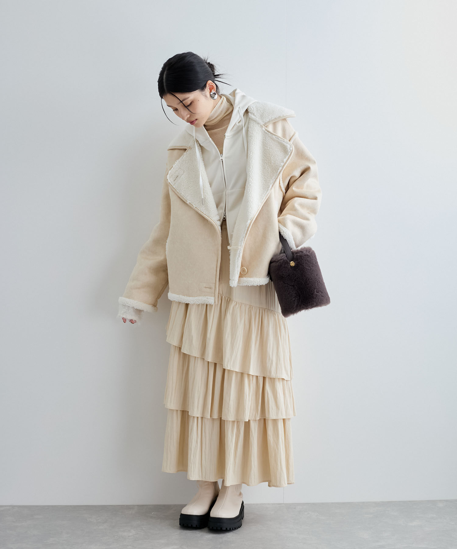 VIS「切替ディテールエコムートンフライトジャケット」|その他|