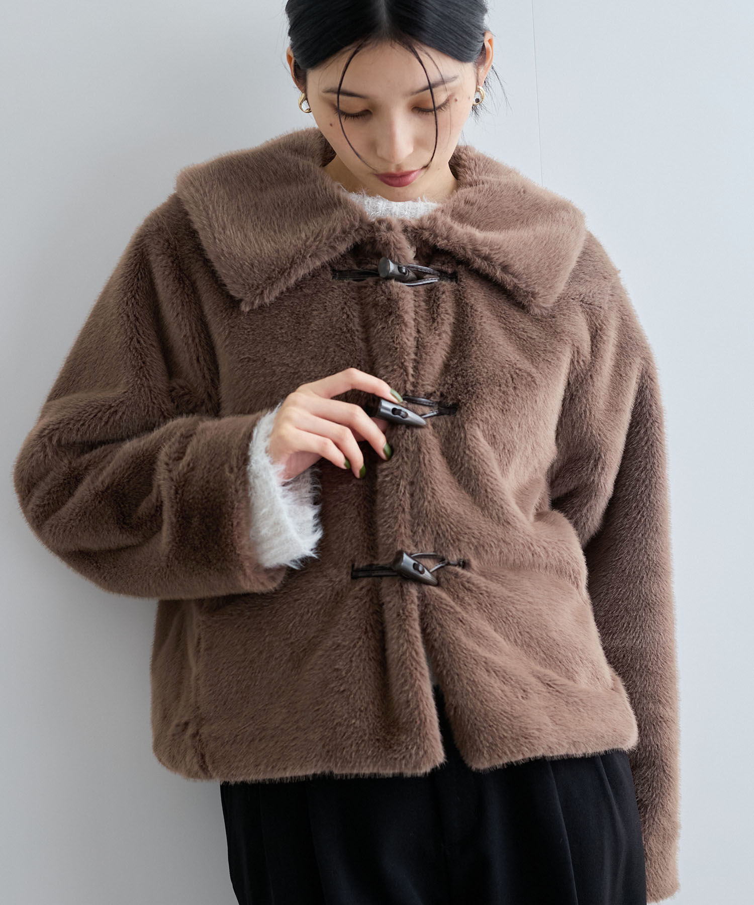 VIS「エコファーダッフルブルゾン」|ダッフルコート|