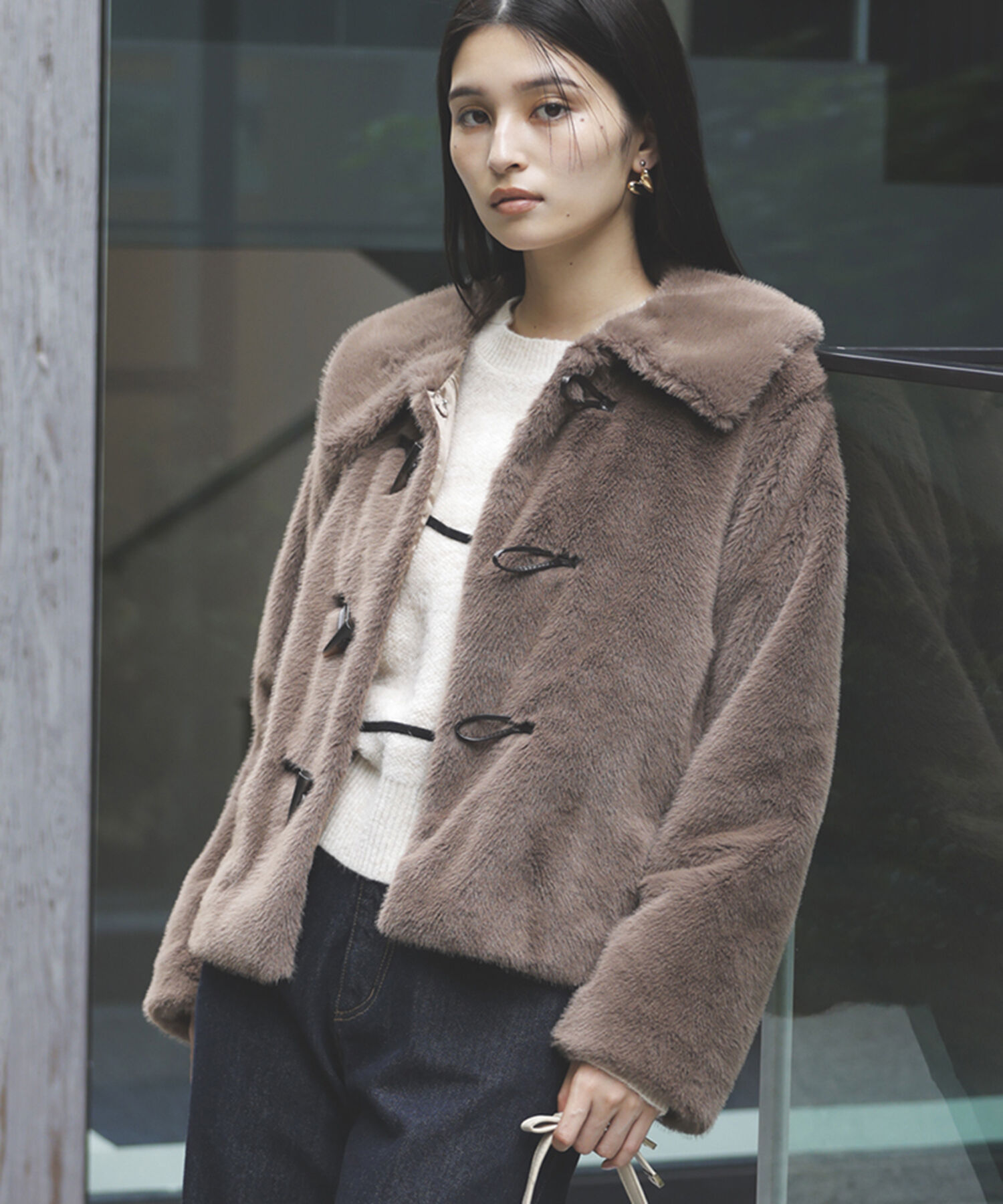 VIS「エコファーダッフルブルゾン」|ダッフルコート|