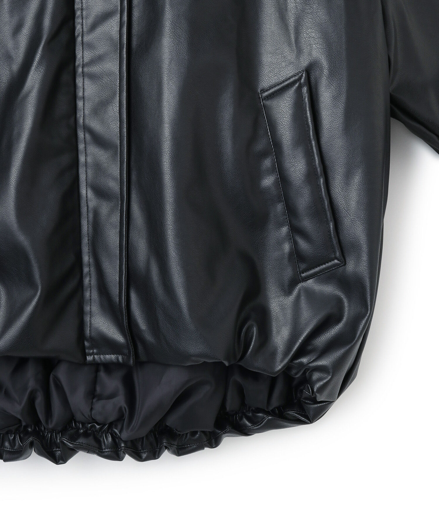 VIS「【エコファー取外し可能】合皮中綿ブルゾン」|ブルゾン・スタジャン|