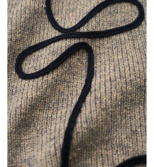 VIS「【WEB限定】リボンコード刺繍ニットスカート【セットアップ対応】」|スカート|