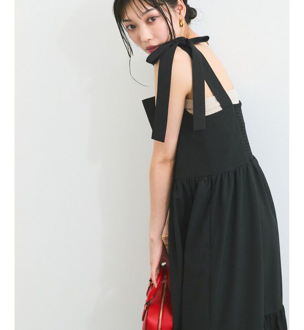 VIS「【WEB限定】ロングストラップサマードレス」|ワンピース|ブラック(01)