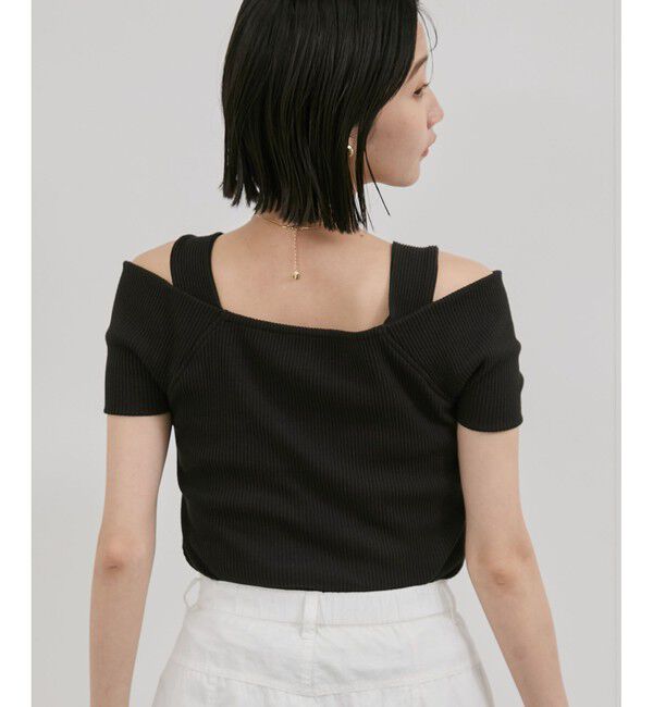 VIS「ねじれオフショルプルオーバー」|ニット・セーター|