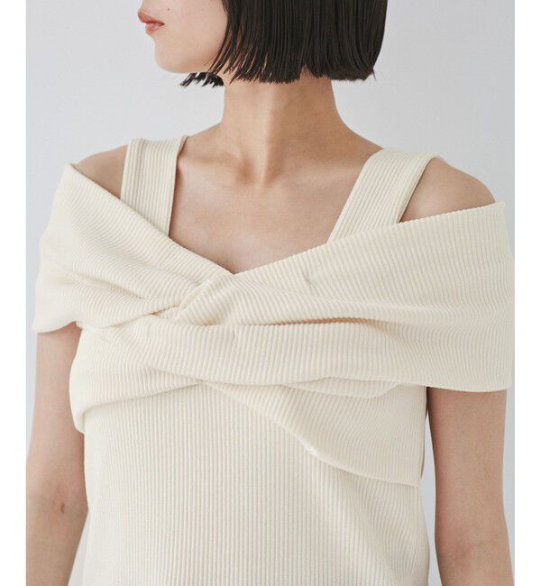VIS「ねじれオフショルプルオーバー」|ニット・セーター|