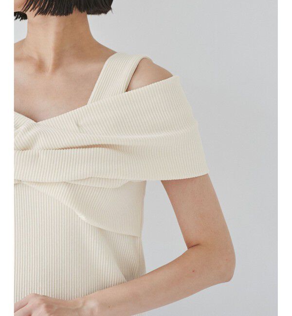 VIS「ねじれオフショルプルオーバー」|ニット・セーター|