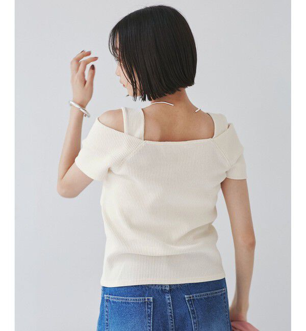 VIS「ねじれオフショルプルオーバー」|ニット・セーター|