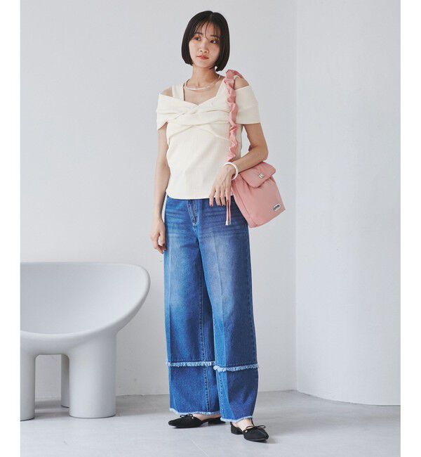 VIS「ねじれオフショルプルオーバー」|ニット・セーター|