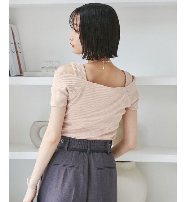 VIS「ねじれオフショルプルオーバー」|ニット・セーター|