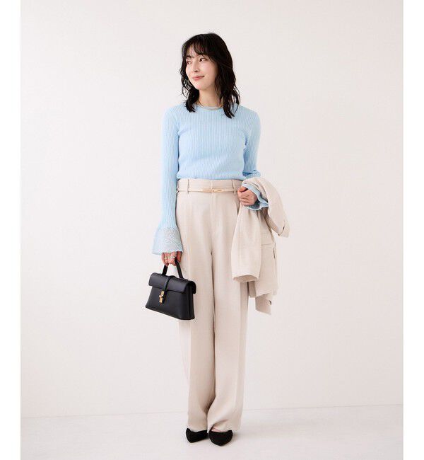 VIS「レース編みドッキングニット」|ニット・セーター|