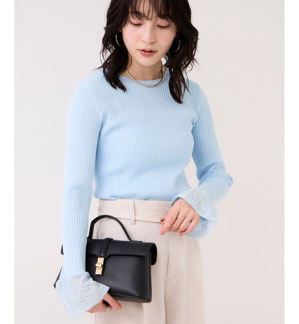 VIS「レース編みドッキングニット」|ニット・セーター|