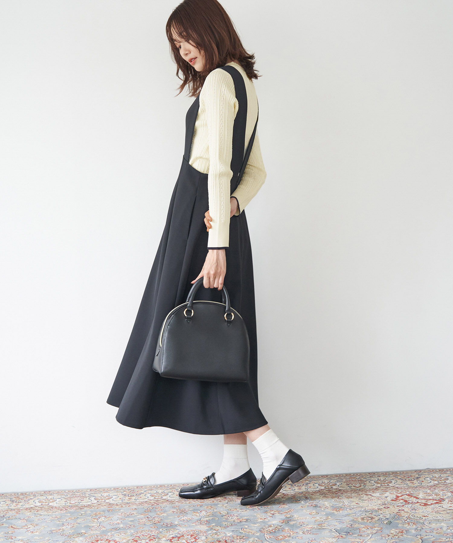 Rope&rsquo;Picnic「洗濯機OK/BIO GRACEミニケーブルニットプルオーバー」|ニット・セーター|