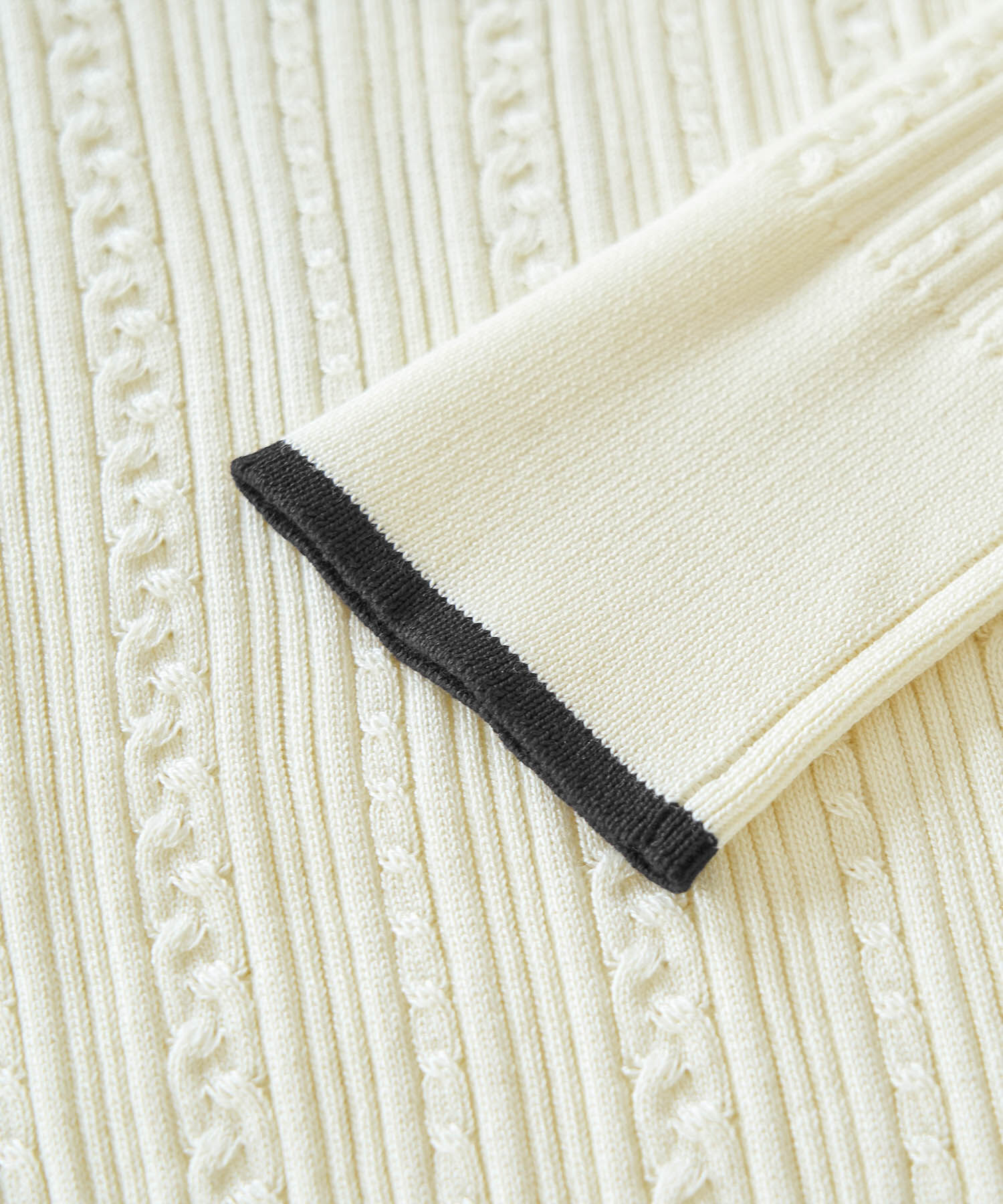 Rope&rsquo;Picnic「洗濯機OK/BIO GRACEミニケーブルニットプルオーバー」|ニット・セーター|