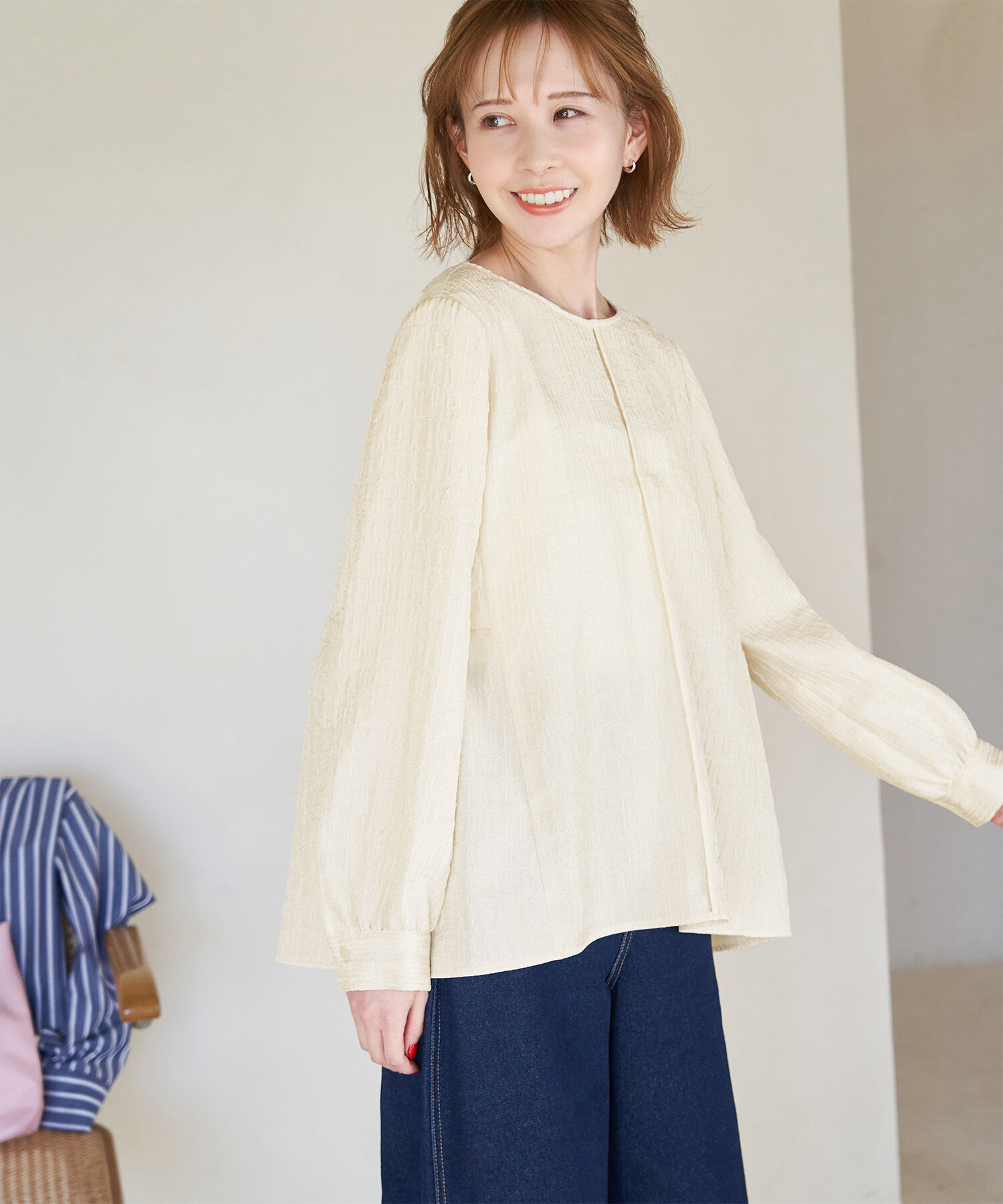 Rope&rsquo;Picnic「ジャガードチュニックブラウス」|シャツ・ブラウス|