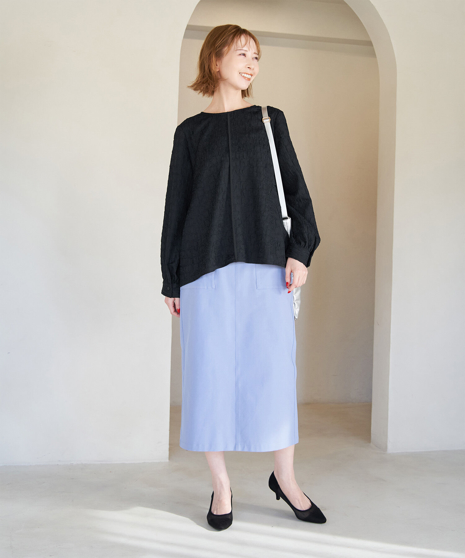 Rope&rsquo;Picnic「ジャガードチュニックブラウス」|シャツ・ブラウス|