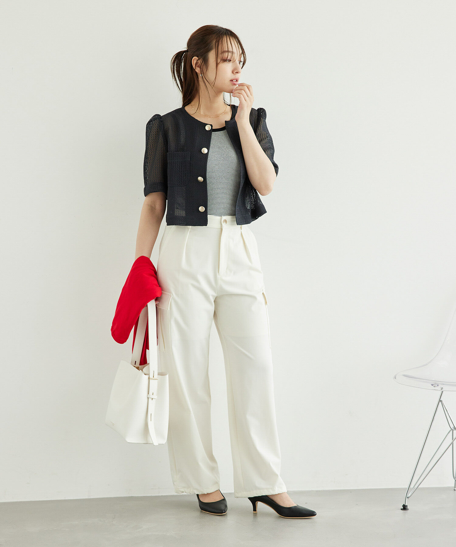 Rope&rsquo;Picnic「【ご好評につき追加生産】カーディジャケット」|ノーカラージャケット|