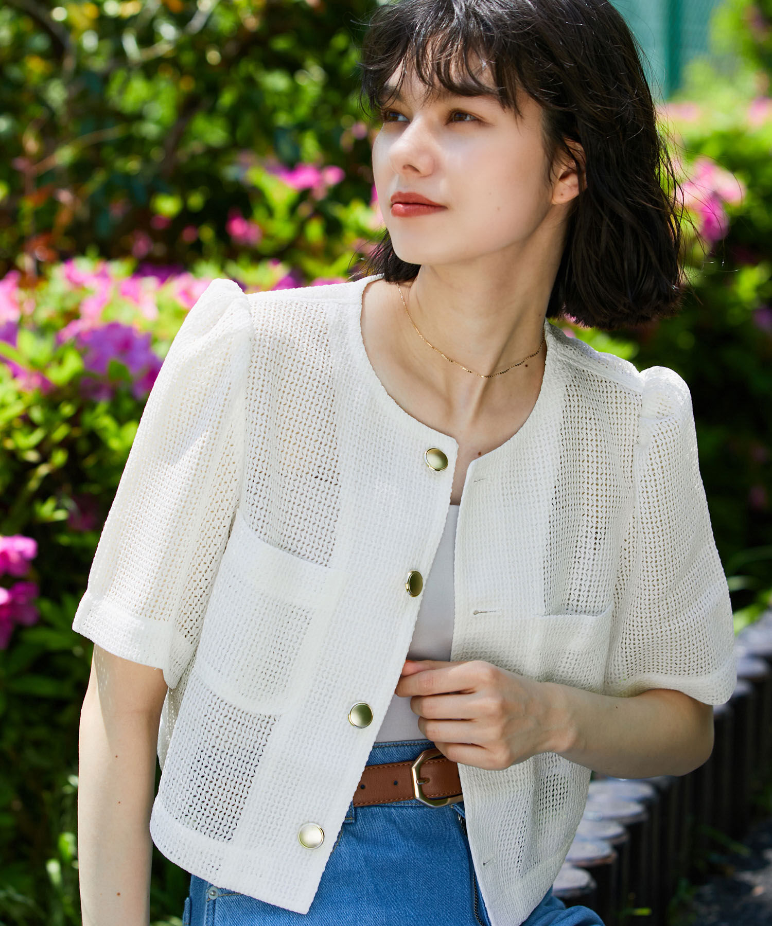 Rope&rsquo;Picnic「【ご好評につき追加生産】カーディジャケット」|ノーカラージャケット|