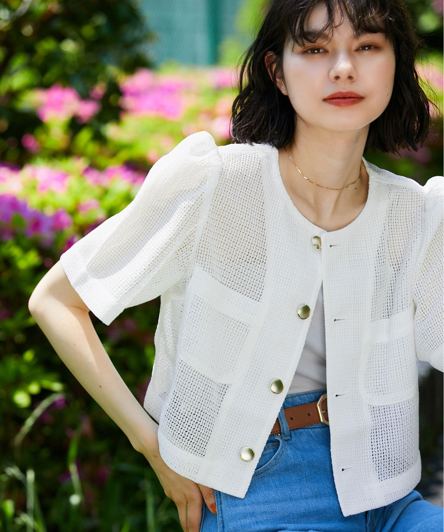 Rope&rsquo;Picnic「【ご好評につき追加生産】カーディジャケット」|ノーカラージャケット|