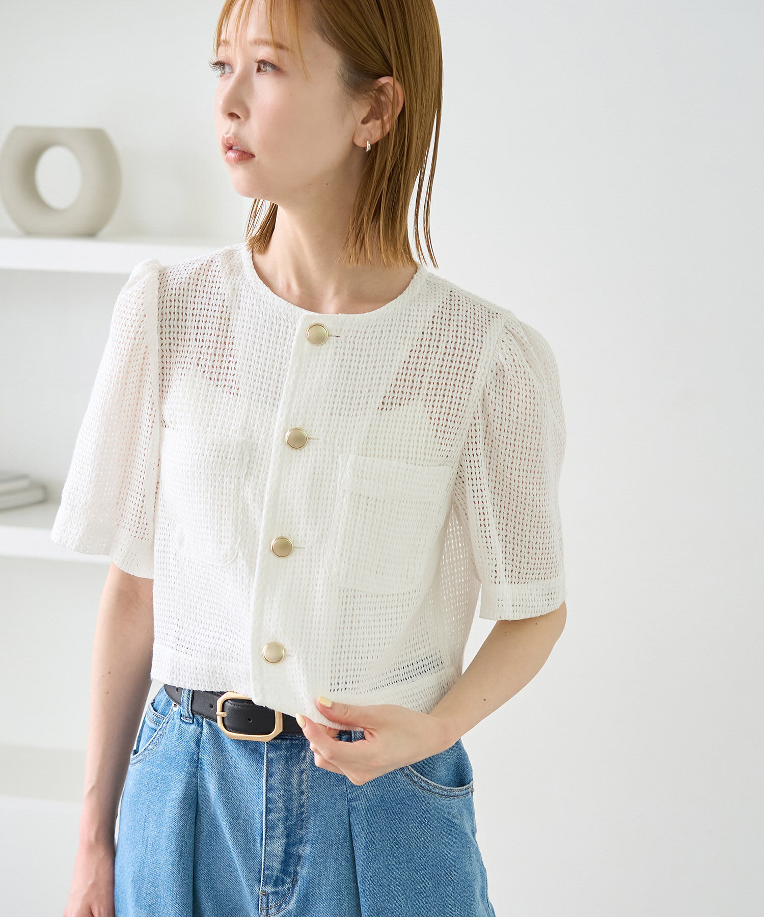 Rope&rsquo;Picnic「【ご好評につき追加生産】カーディジャケット」|ノーカラージャケット|