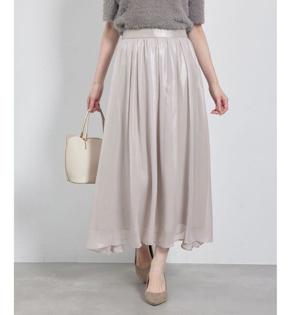 Rope&rsquo;Picnic「箔プリントスカート」|スカート|ローズピンク