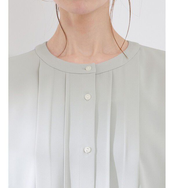 Rope&rsquo;Picnic「多機能ランダムタックハーフスリーブブラウス / 通勤にも」|シャツ・ブラウス|